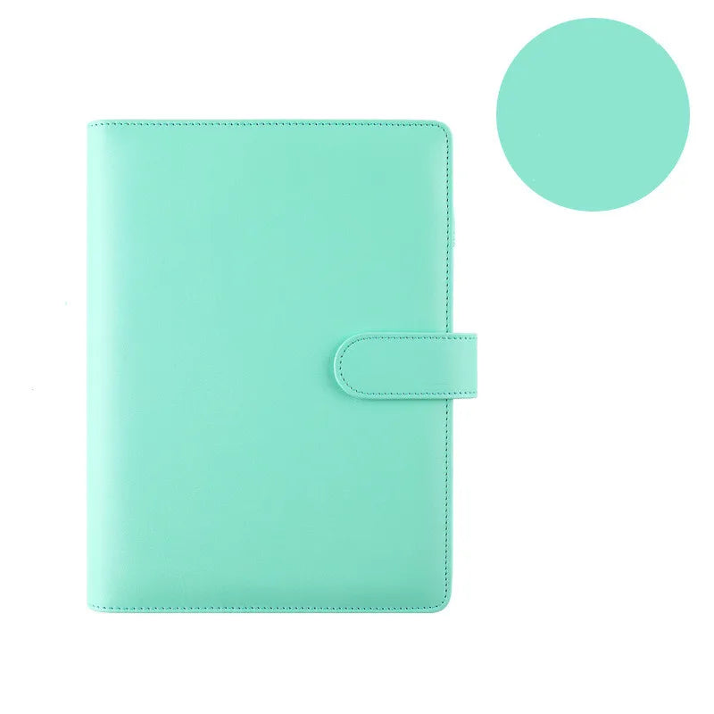 Macaroon Color A6/A5 PU Leather DIY Binder Notebook Cover Diary Agenda Planner Paper Cover School Stationery