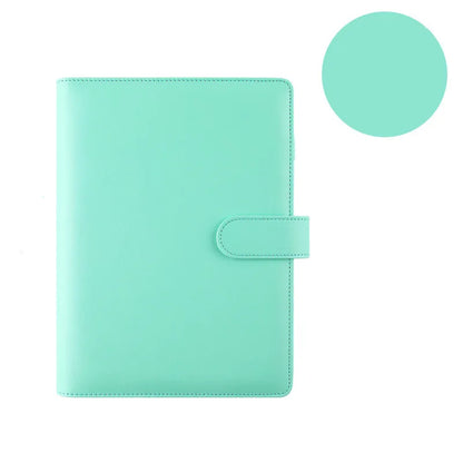 Macaroon Color A6/A5 PU Leather DIY Binder Notebook Cover Diary Agenda Planner Paper Cover School Stationery