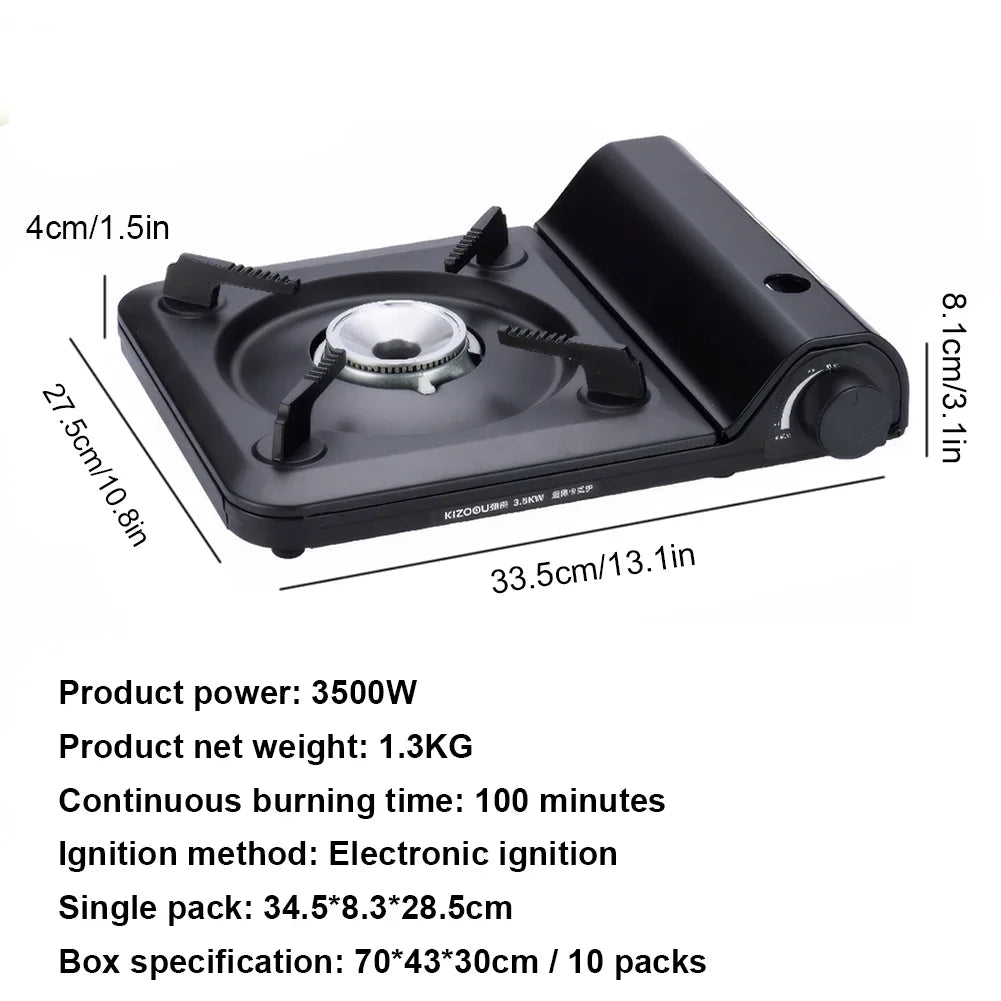 Camping Gas Stove Single Burner Camping Stove Automatic Ignition Cassette Stove Portable Gas Burner for Indoor Outdoor Cooking