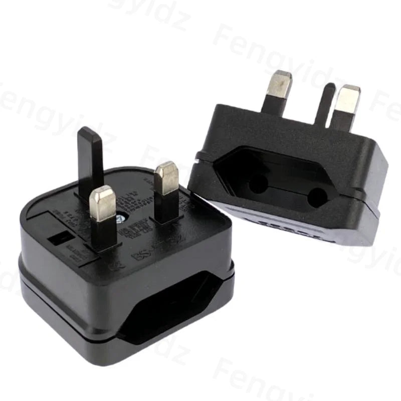 1Pc European Euro EU 2 Pin to UK 3Pin Power Socket Travel Plug Adapter Converter New