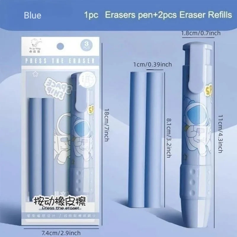 Retractable Pushable Eraser Student Drawing Design Office Eraser No Crumbs Do Not Leave A Mark Creative Push Type