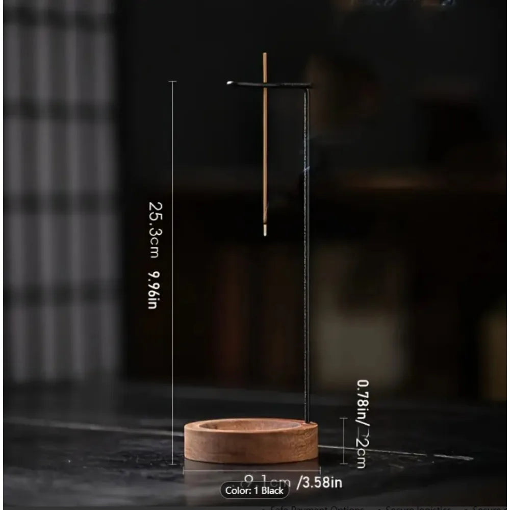 Creative Upside Down Incense Burner Incense Stick Holder Wooden Round Incense Tray Ornament Bedroom Home Yoga Decoration Crafts