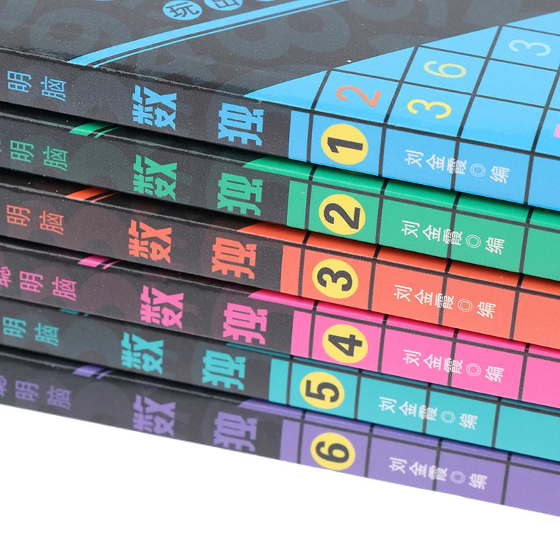 6 Books/Set Sudoku Thinking Game Book Children Play Smart Brain Number Placement Book Pocket Books