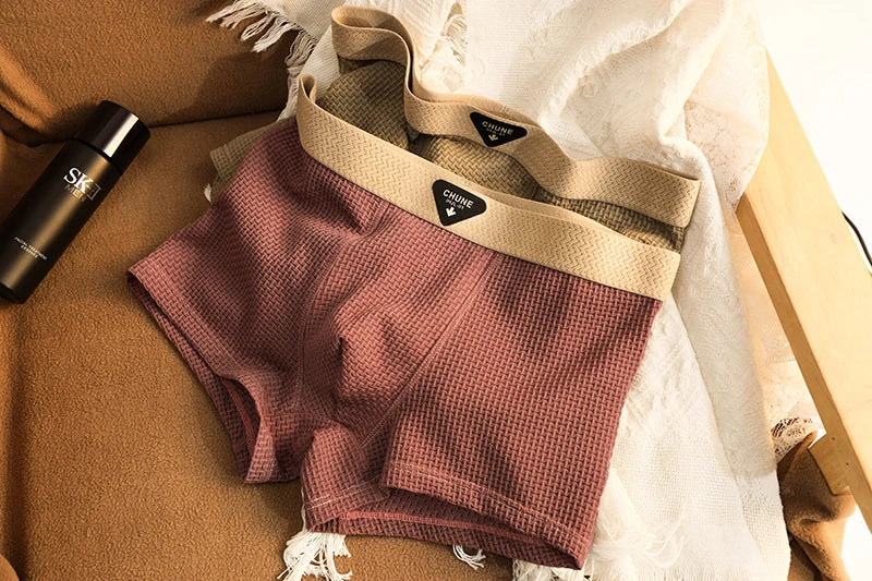 1pcs Men's Boxer Shorts Ice Silk Underwear Plus Size Underpants Breathable Sexy Slim Panties Air-conditioned Lingerie Wholesale