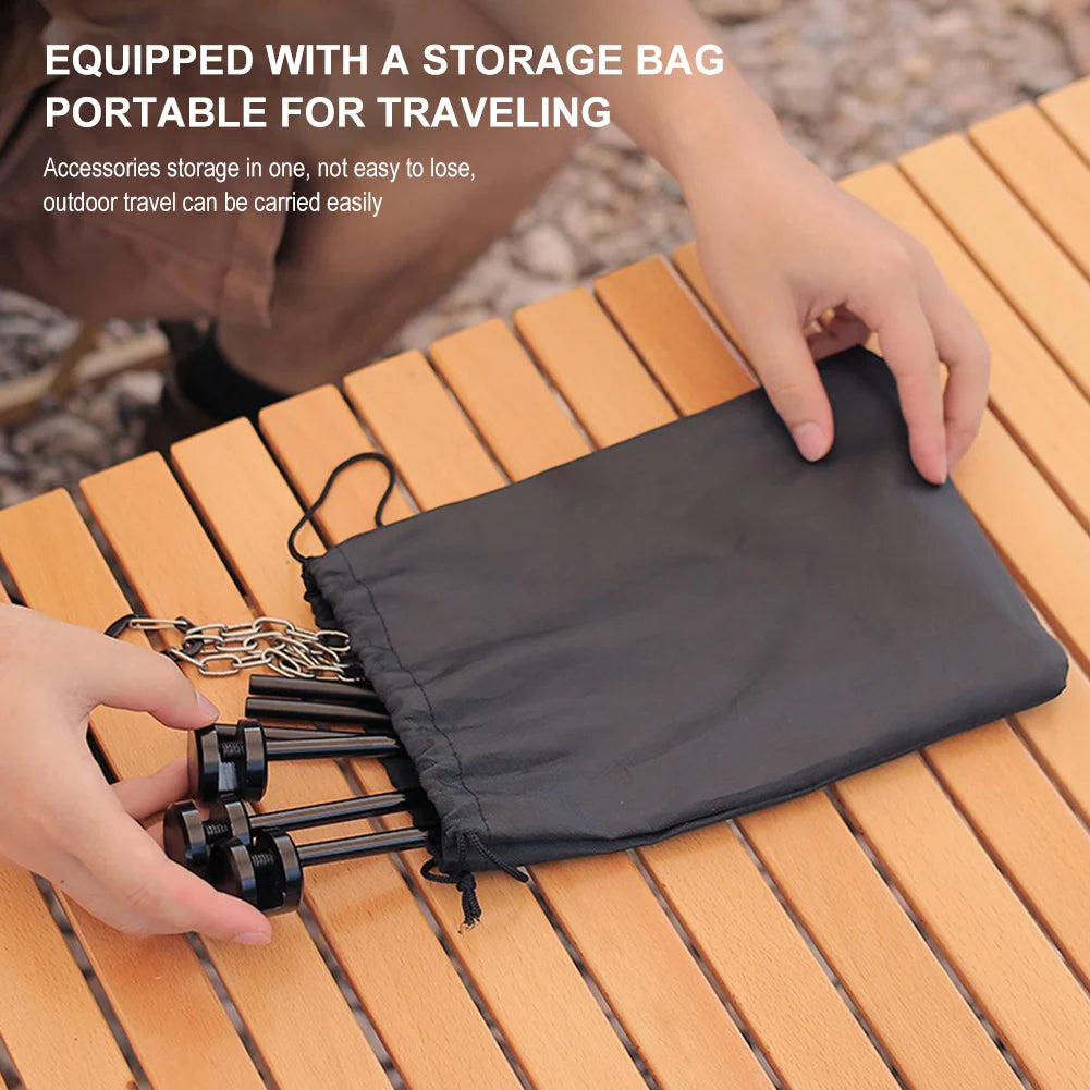 BBQ Triangular Bracket Multifunctional Versatile Grill Pot Rack Portable Adjustable with Chain Outdoor Camping Supplies