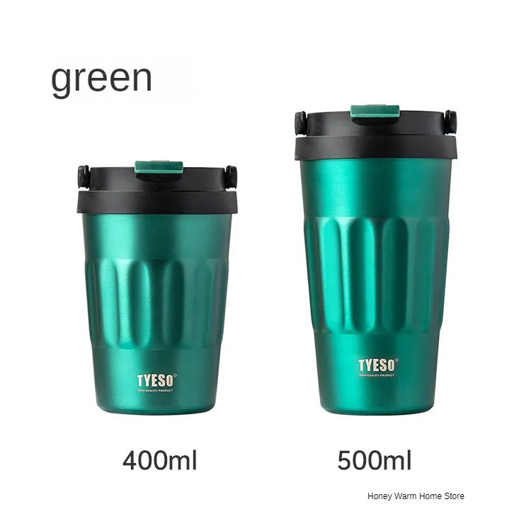 TYESO Vacuum Flasks Thermos Water Bottles 400ml/500ml Stainless Insulated Cup 304 Original Car Tumbler Cold and hot Coffee Mug