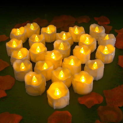 12/24Pcs Flameless LED Candle Battery Operated Flickering Candle For Home Christmas Party Wedding Decoration Tealight Candles