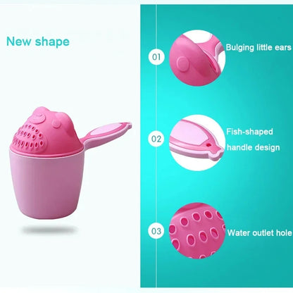 Baby Shower Spoons Child Washing Hair Cup Kids Bath Tool Cartoon Baby Bath Caps Children Bathing Bailer Toddle Shampoo Cup