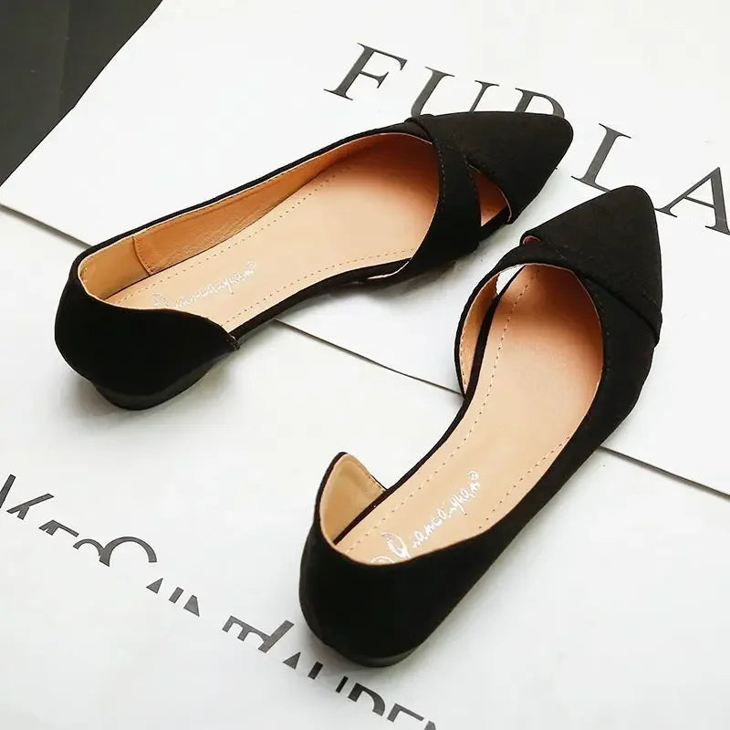 أحدث الأحذية النسائية العصرية ذات المقدمة المدببة، أحذية مسطحة للنساء، عرض عصري مميز، ماركة أصلية فاخرة، تخفيضات رخيصة