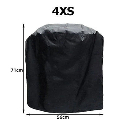 BBQ Gas Grill Cover UV Protective Durable Convenient Fits Weber Char-Broil Grill Furniture Cover Black