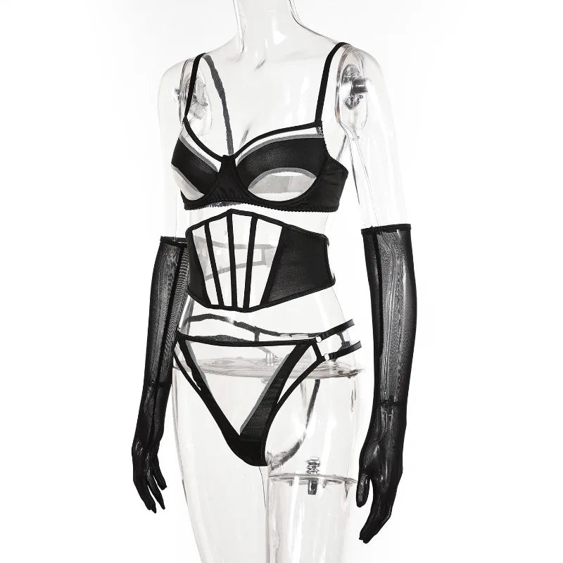 Lingeries for Woman Set Sexy Wear Set Women Bra Lingerie Ladies Transparent Underwear for Lady on Offer Sexy-lingerie-set Thong