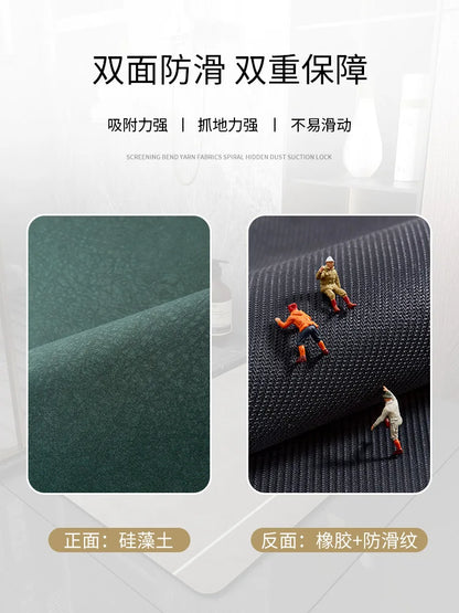 Bathroom Mats Diatomaceous Soft Mats Bathroom Quick Dry Water-absorbing Mats Toilet Non-slip Foot Mats Carpet Door Mats Bath Rug