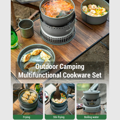 Camping Cookware Portable Camping Stove Outdoor Cooking Set for Backpacking Hiking Picnic BBQ