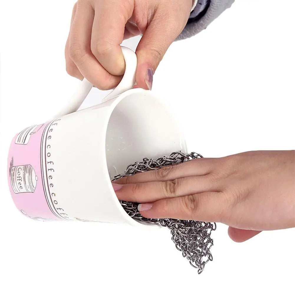 Kitchen Cleaning Ring Stainless Steel Cleaner Chainmail Scrubber Brush Pan Net Home Cookware Reusable Washing Net Cleaning Tool
