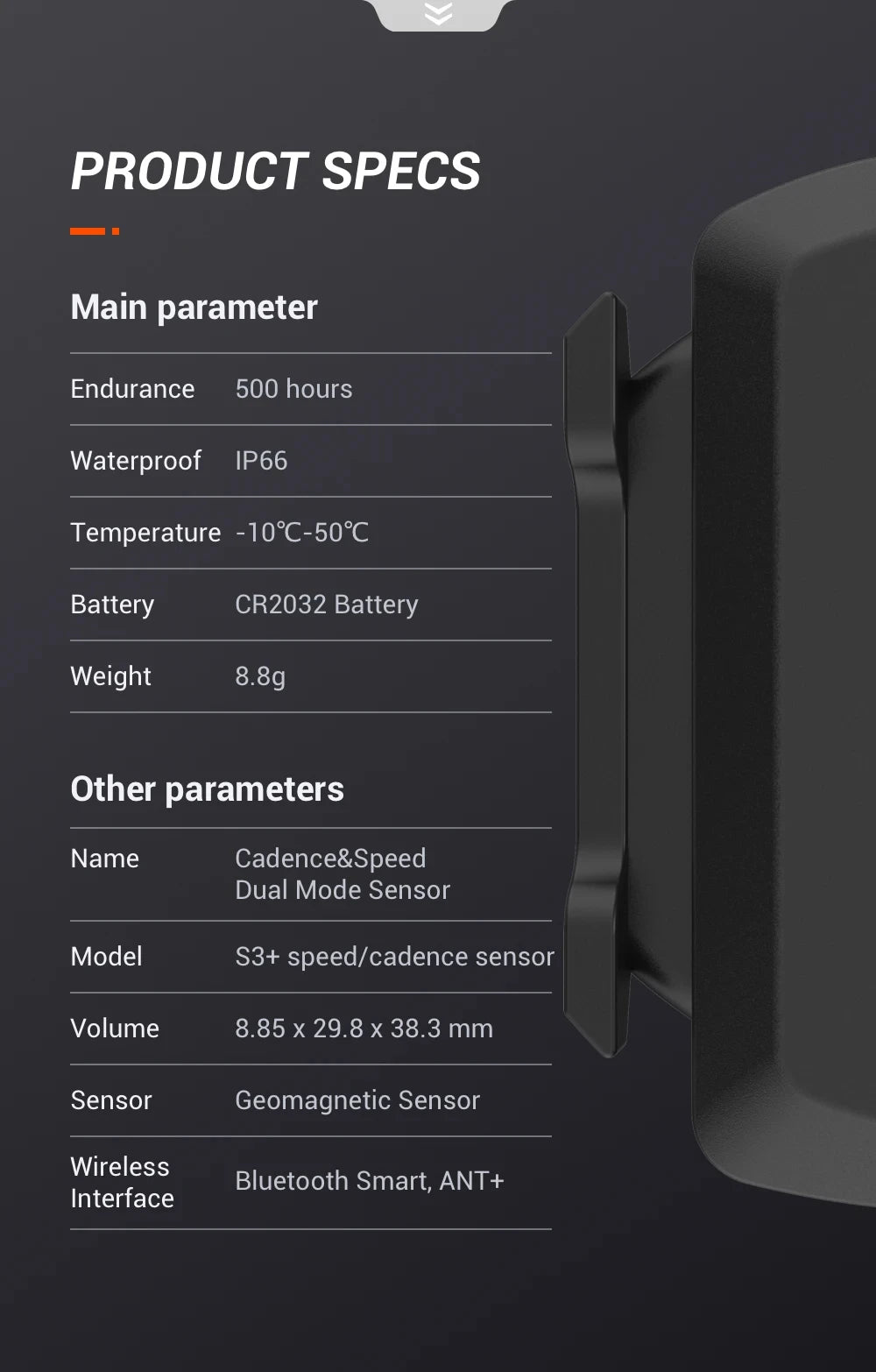 MAGENE Computer Speedometer ANT+ Speed And Cadence Dual Sensor Bike Speed And Cadence Ant+ Suitable For GARMIN IGPSPORT Bryton