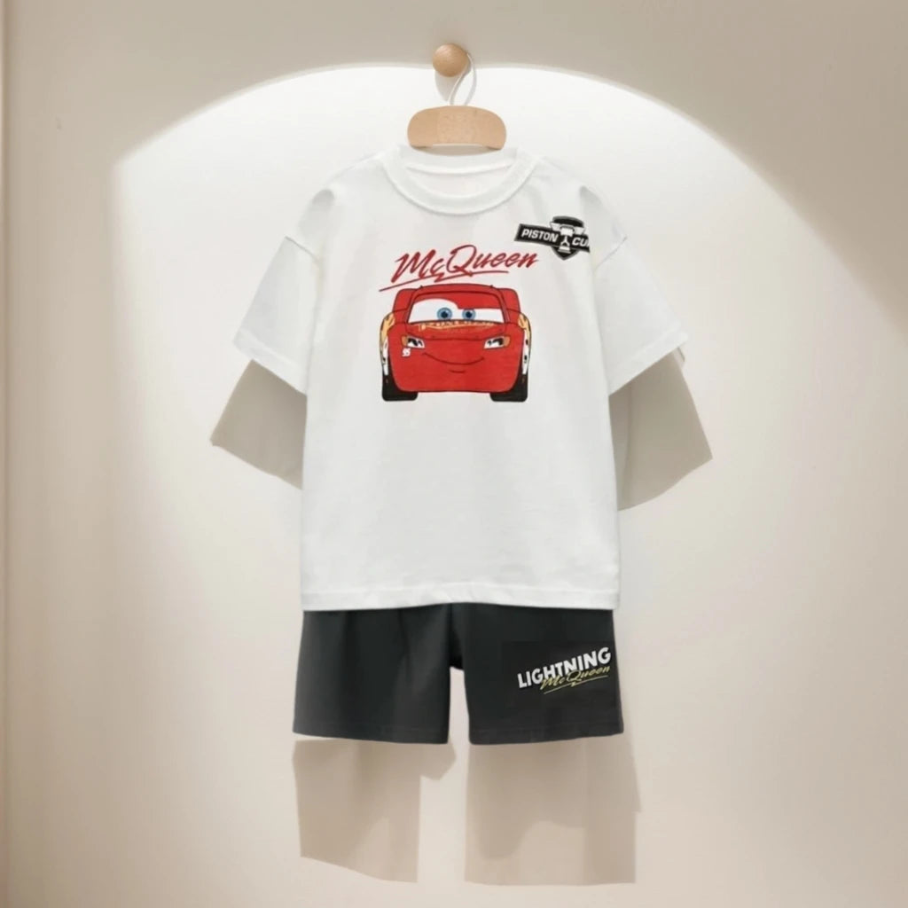 Kids Sports Outfits Boy Girl Casual Playwear Toddler Summer Clothes Cartoon Children Clothes Set Character Two-piece Set