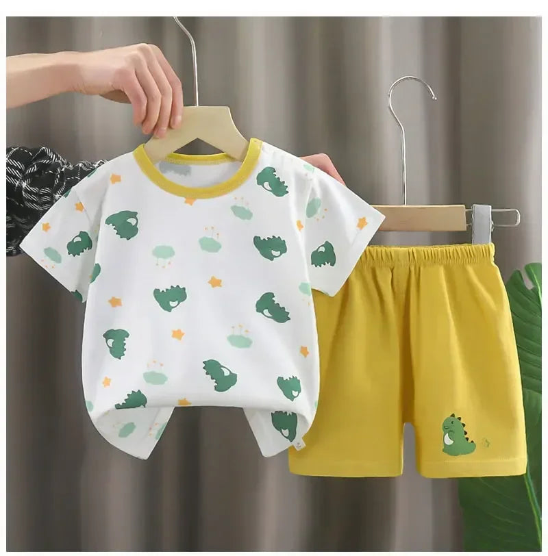 Kids Clothes Children's Sets Boys Girl T-shirt Shorts 2PCS Summer Cotton Short sleeve Baby Children Clothing Toddler Suit