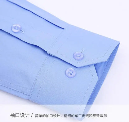 Spring New Men's Striped long-sleeved Shirt Non-ironing Anti-wrinkle Comfortable Breathable Business Casual Fashion Slim Fit