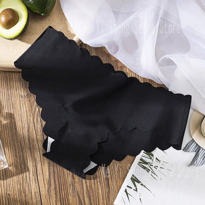 4 pieces of seamless underwear for women, breathable, simple, thin, close-fitting, invisible wavy triangle pants for women