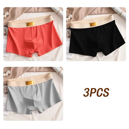3pcs Men Underwear Cotton BoxerShorts Hombre Panties Man Breathable Underpants Sexy Sports Comfort Male Boxers Large Size L-6XL