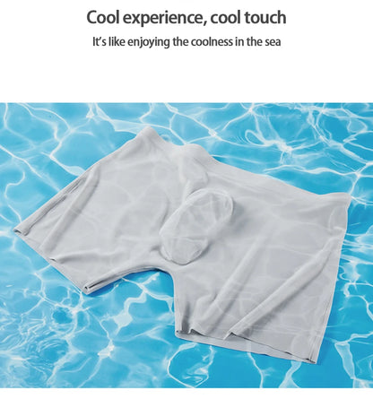 1pc Mens Boxers Shorts Ice Silk Men Panties Seamless Sexy Underwear Man Underpants Panties Male Antibacterial Breathable Briefs