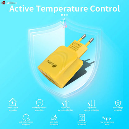 EU Plug 3 Ports USB Charger Charge For Mobile Phone Plug Charging Adapter Portable Wall Mobile Charger