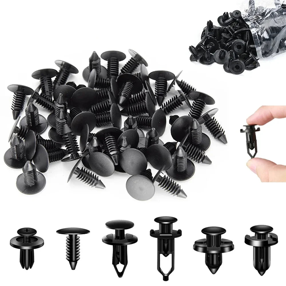 190 Pcs Car Retainer Clips 6 Sizes Auto Push Pin Rivets Clip Fasteners Push Retainer Set Car Interior Bumper Clips