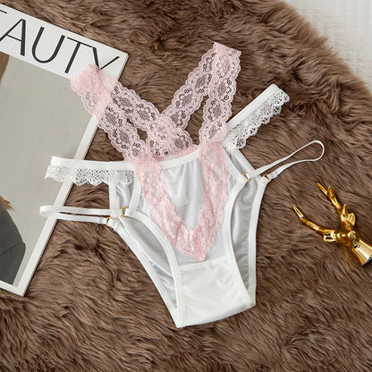 Sexy Girls Briefs Women Panties Lace G String Thong Hollow Out Underwear Low Waist Seamless Female Lingerie