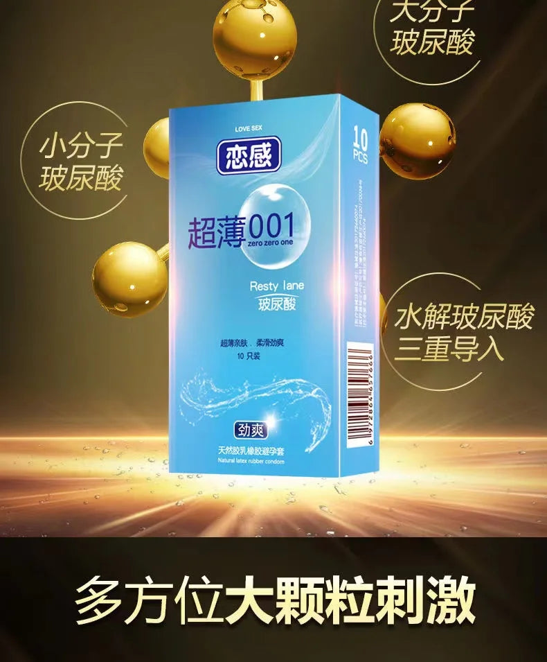 30pcs Ultra Thin Condoms For Men Delay Ejaculation Intimate Condone Hyaluronic Acid 0.01 Slim condom Natural Latex Penis Sleeve
