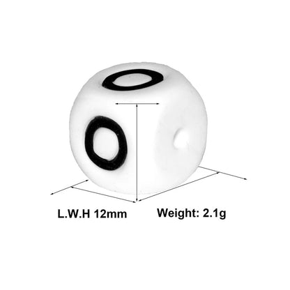 Clearance_12mm 26Pcs Silicone Letter Beads 15 Colors Colorful Alphabet Silicone Chewing Bead for Pacifier Clip Chain Not Choose