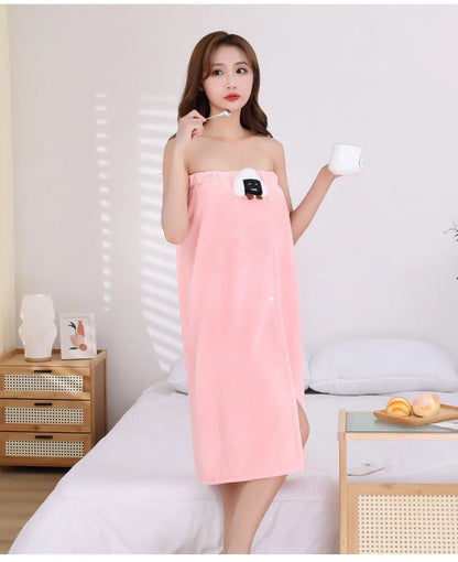 Bath Towel Household Women Wearable Wrap Adults Absorb Water Quick Dry  Skirt Long Style Bathroom Washable Bathrobe Sexy Towels