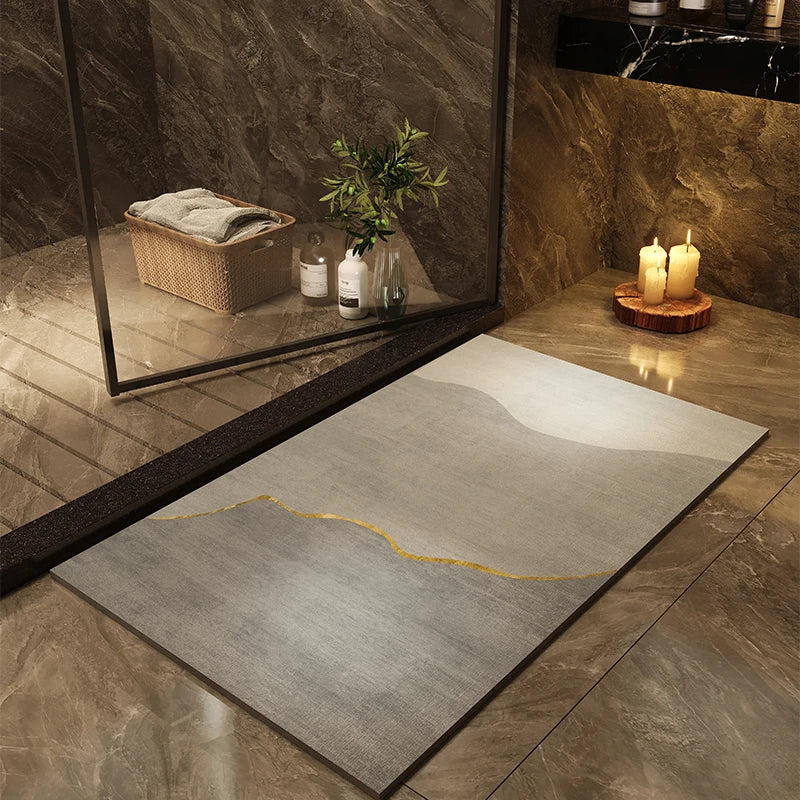 Bathroom floor mat, bathroom, diatom mud absorbent mat, toilet door carpet, non-slip entrance, bathroom quick-drying cushion