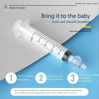 10ML/20ML Baby Nasal Aspirator Syringe Baby Nose Cleaner Rhinitis Nasal Washer Irrigator Needle Baby Nose Washing for Children