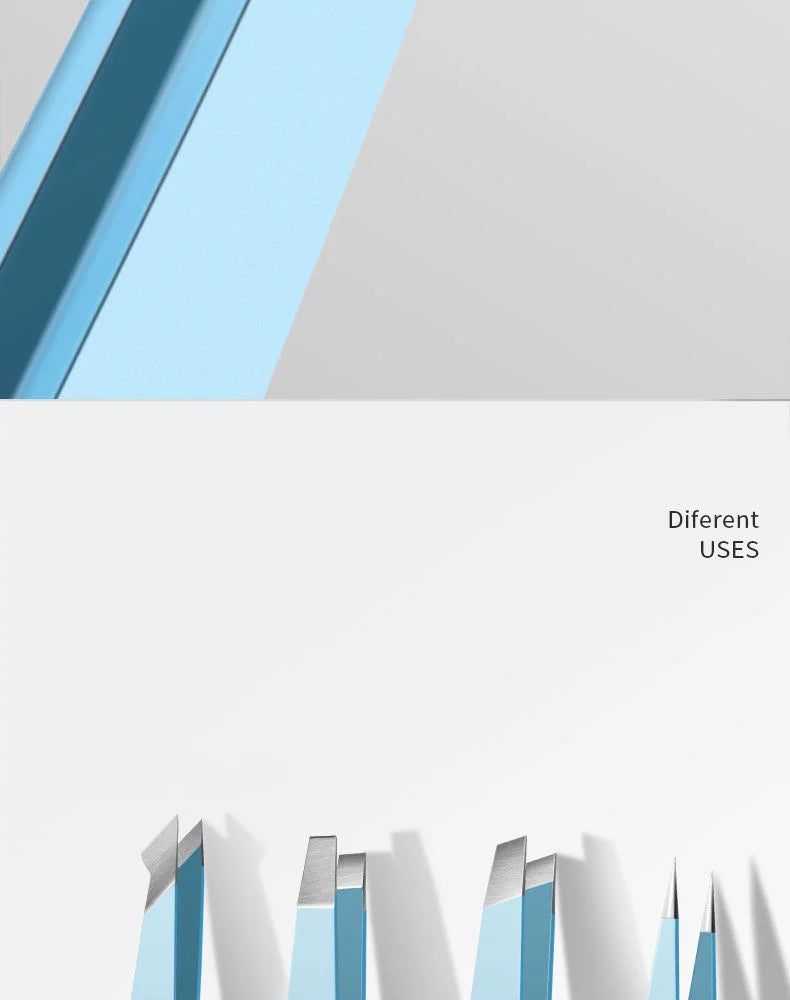 Eyebrow Tweezer Colorful Hair Beauty Fine Hairs Puller Stainless Steel Slanted Eye Brow Clips Removal Makeup Tools