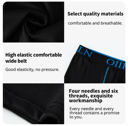 4/5 /10 Pcs Fashionable Men's Long Underwear Casual Boyshort Youth Sports Shorts Comfortable Breathable Stretch Shorts Underwear