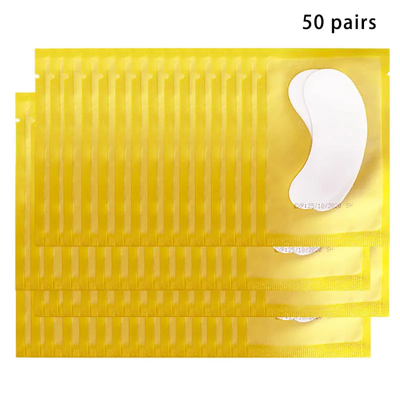 50Pairs Eyelash Pad Gel Patch Grafting Eyelashes Under Eye Patches For Eyelash Extension Paper Sticker Application Make Up Tools