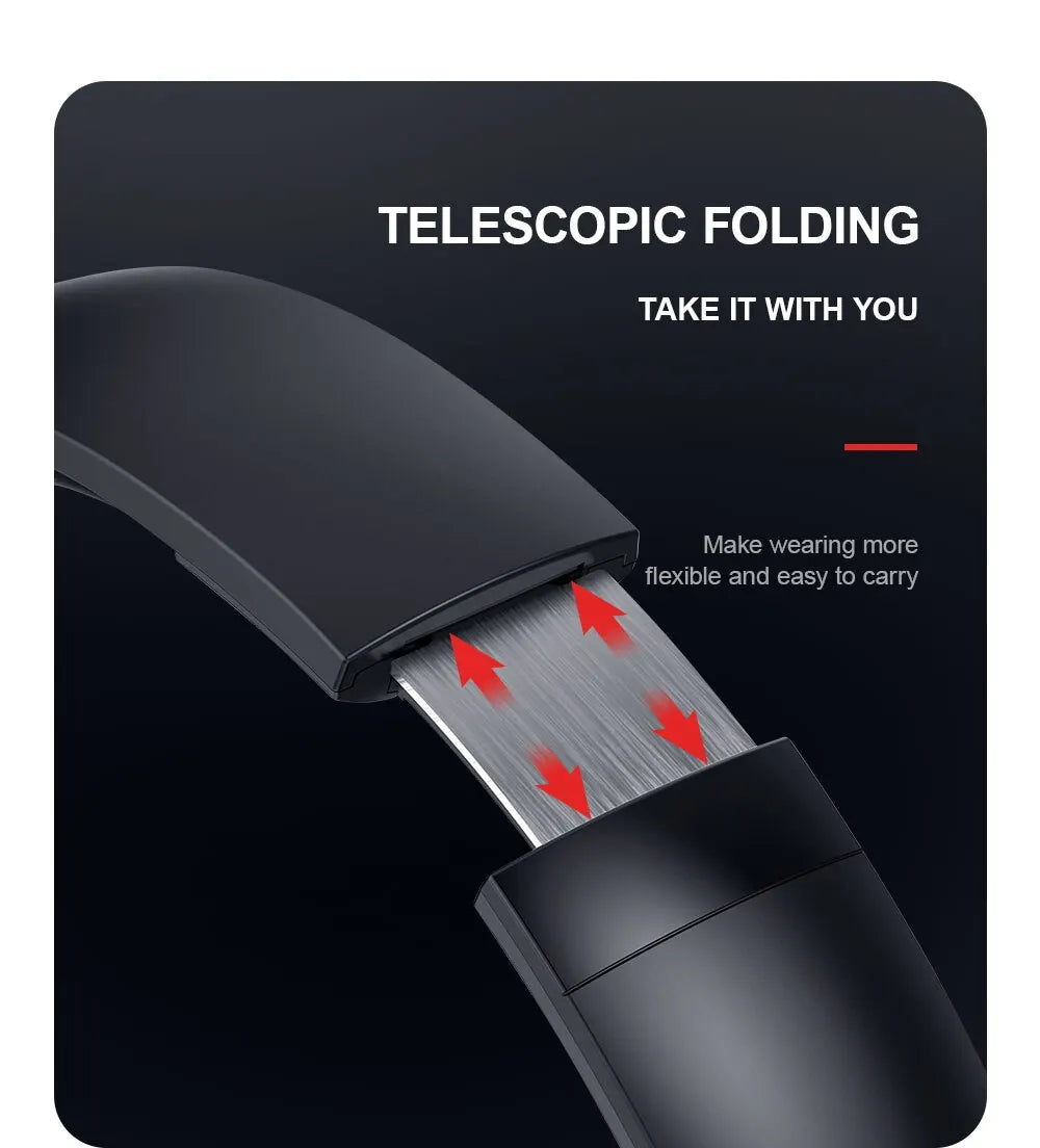 Siindoo JH919 Wireless Bluetooth Headphones Foldable Stereo Earphones Super Bass Noise Reduction Mic For Laptop PC TV