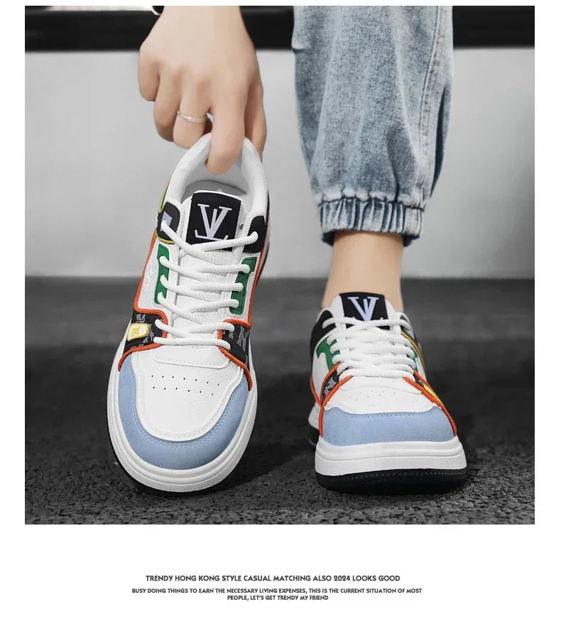 Men's Shoes, Spring 2025 New Printed German Training Board Shoes, Versatile, Niche, High-end, Sports and Leisure Shoes