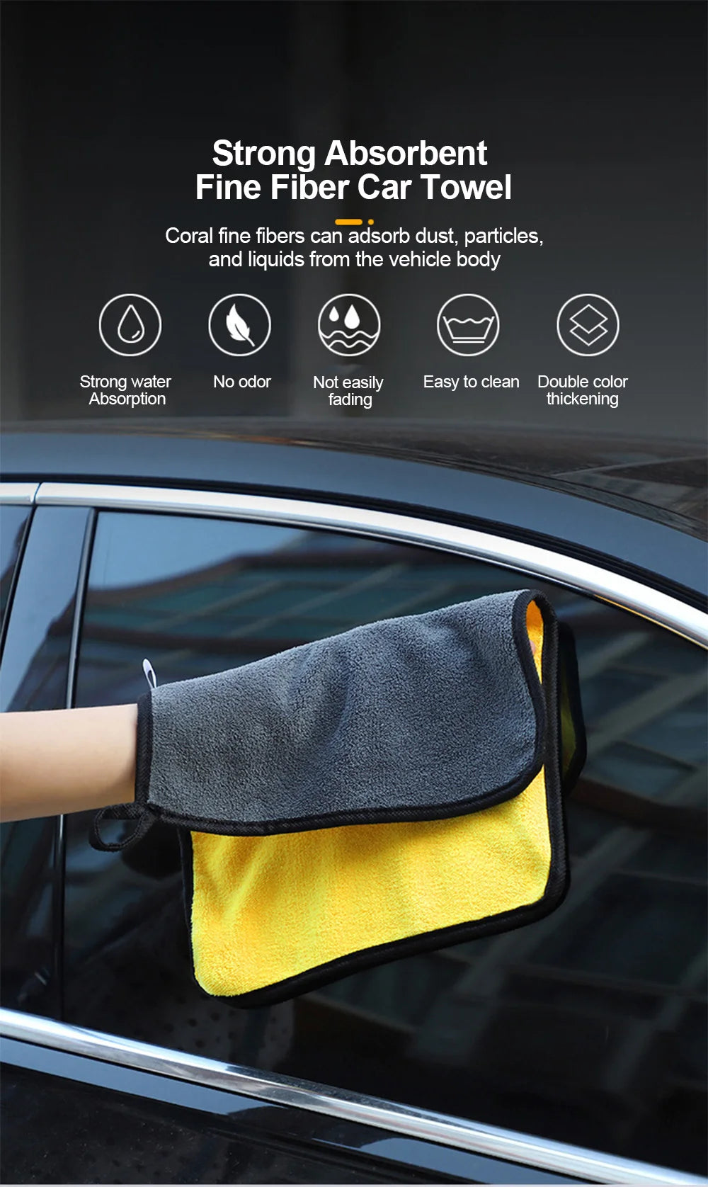 Microfiber Towel Car Microfiber Cloth Wash Towel Microfiber Cleaning Cloth Car Wash Drying Towel Auto Detailing
