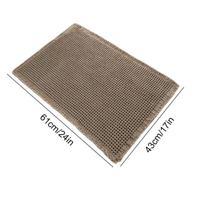 Bath Mat Bathroom Rugs Shower Mat Non Slip Waffle Quick Dry Machine Washable Carpet Super Absorbent Waffle Bathroom Mat