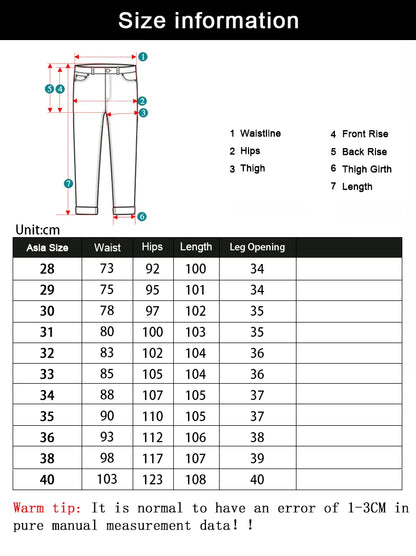 2025 New Business Men's Jeans Casual Comfortable Straight Stretch Fashion Classic Premium Blue Black Denim Pants Large Pants
