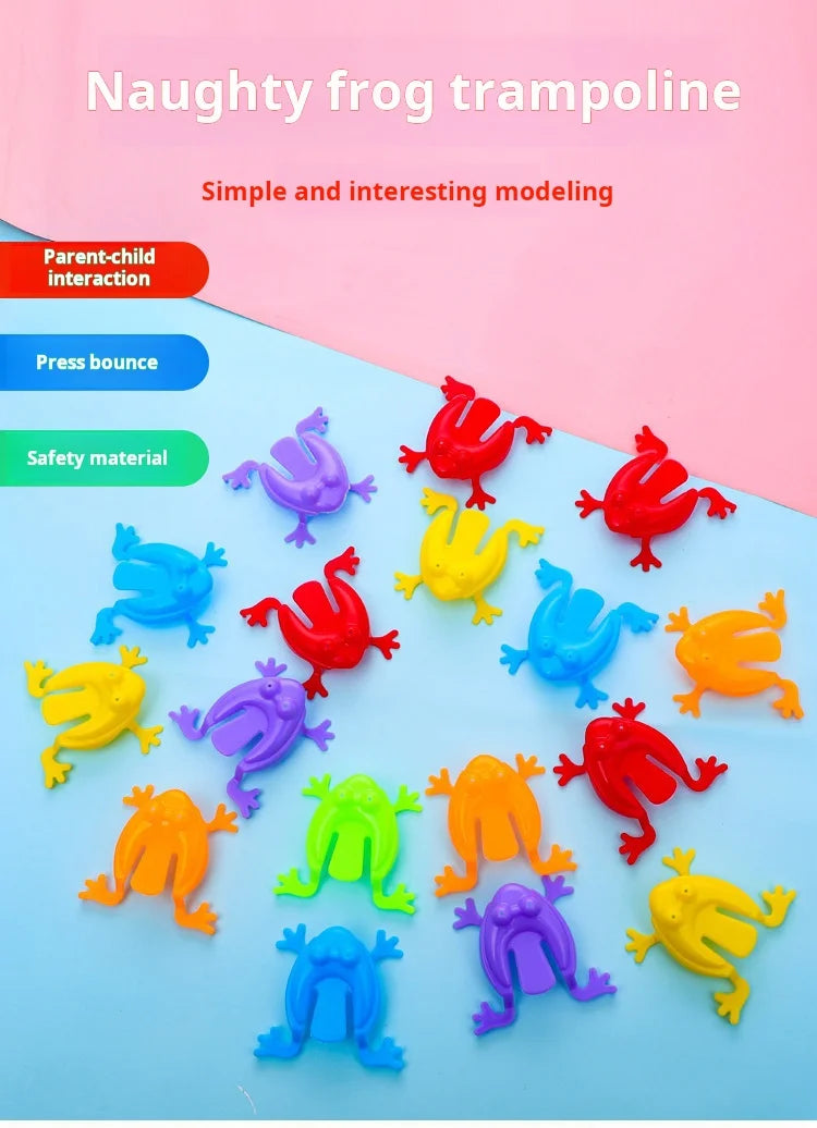 20/50pcs Solid Color Jumping Frog Plastic Bouncing Frog Jumping Frog Children Educational Toy,Gift for Kids Party Favors