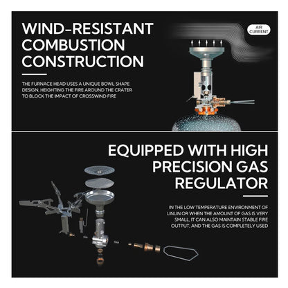 Campingmoon Adjustable mini Camping accessories portable camping gas Stove