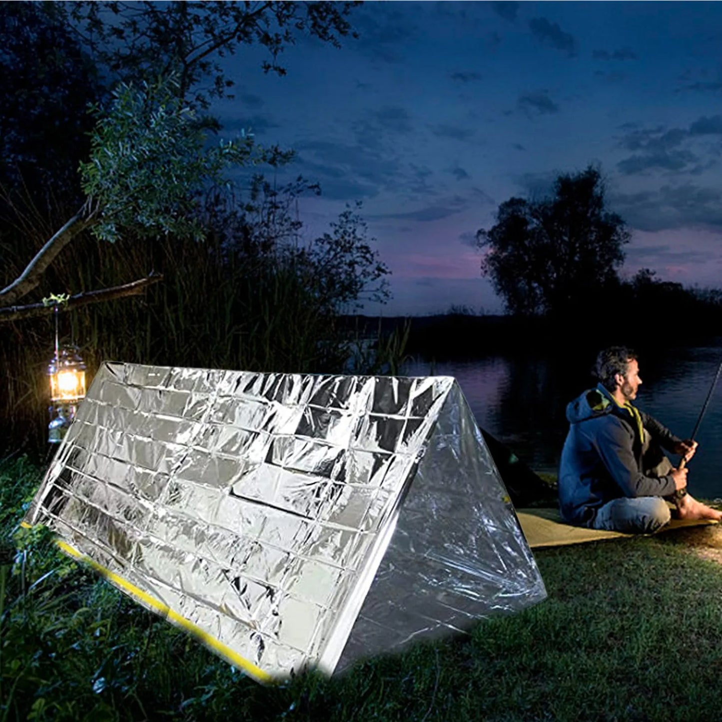 Emergency tent, Waterproof 2 Person Emergency Tube Tent for Camping and Outdoor Activities