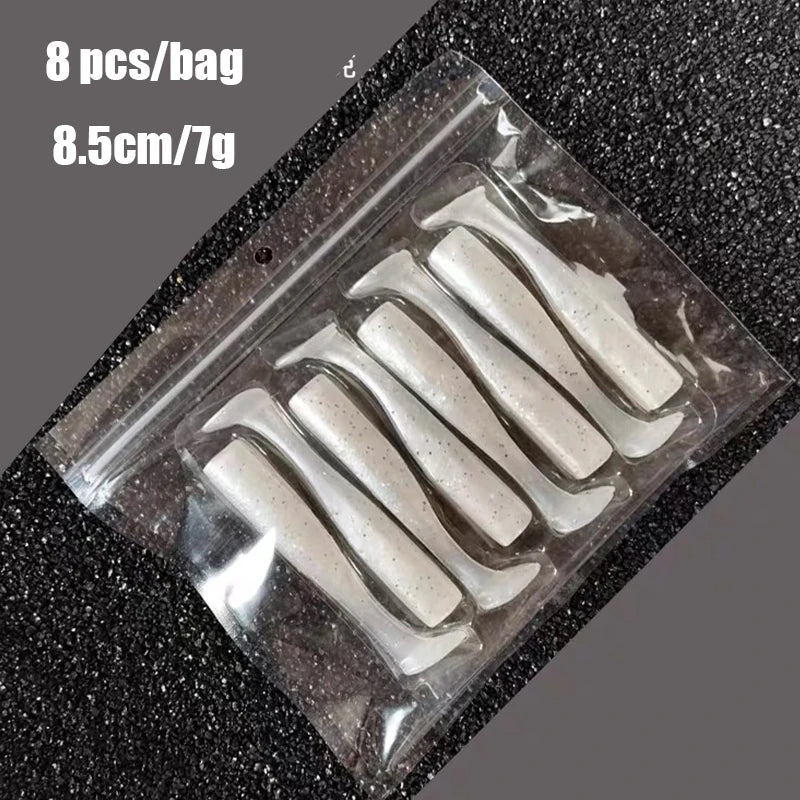 5pcs 24g/105mm Artificial soft Bait Lumious/Glow Mackerel Sea Bullet Bass Snapper Fishing Lure Wobblers Swimbait Jigging Baits