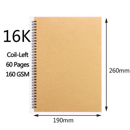 A3/A4/A5/8k/16k Sketchbook Thick Paper 160 GSM Notebook for painting DIY Creative Practice Drawing Art School Supplies