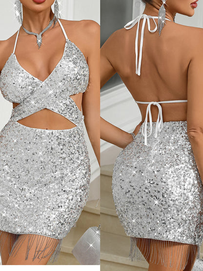 Sexy Irregular Womens Dresses Halter Club Elegant Party Short Summer Dress Woman Clothing Bodycon Evening Prom Dress Vestido X98