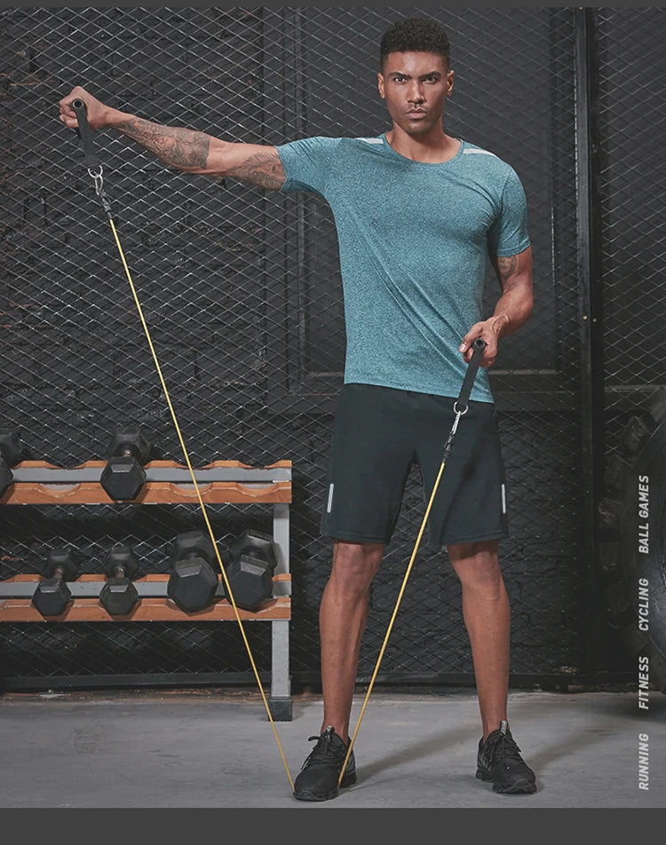 Plus Size Running Shorts Men Loose Dry Fit Basketball Gym Fitness Black Shorts Jogging Workout Athletic Bottom Zipper Pocket