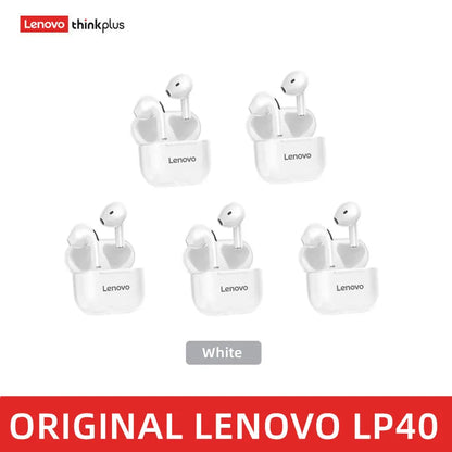 Lenovo LP40PRO/LP40 5pcs Wireless Earphone Bluetooth 5.0 Dual Stereo Noise Reduction Bass Touch Control Long Standby 230mA