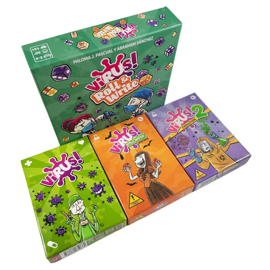 4 Styles Virus Game Cards The Contagiously Fun Card Game Virus 1/2/3 Evolution Halloween Spanish English French Party Game Card